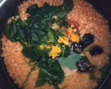 A picture of step 1 of Lentil spinach soup.