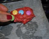 A picture of step 7 of Rainbow cookies.