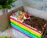 Foto langkah ke 10 dari resep Rainbow Cake.