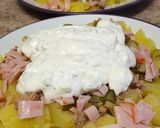 Foto del paso 2 de la receta: Patatas aliñadas con salsa de yogurt y jalapeños