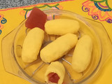 Croquetas de polenta rellenas con dulce de membrillo