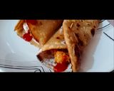 A picture of step 5 of Chicken Pratha Roll😋.