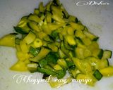 A picture of step 1 of Raw Mango Bhel.
