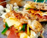 Foto del paso 9 de la receta: Pechuga de pollo rellena con jamón serrano y dos quesos 🍗