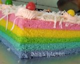 Foto langkah ke 12 dari resep Rainbow Cake Hias ala Mama Canaz.