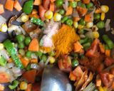 A picture of step 5 of Mix Vegetable pulav and pomegranate Raita.