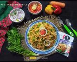 A picture of step 7 of Veg Schezwan Fried Rice.