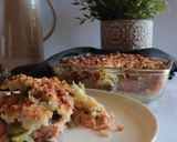 A picture of step 8 of Salmon and Broccoli Parmentier.