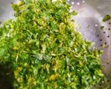 A picture of step 1 of Aloo methi vegetable.