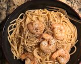 A picture of step 3 of Garlic Shrimp Spaghetti.