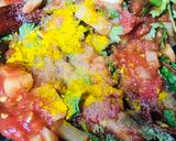 A picture of step 2 of Tomato peanut chutney with dash of Radish.