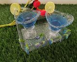 A picture of step 4 of Butterfly pea flower tea.