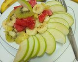 A picture of step 1 of Fruit blunch.