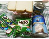 รูปขั้นตอนการทำที่ 1 ของ 🍞ปังเย็นไมโลภูเขาไฟ​🍫
