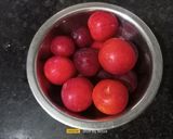 A picture of step 1 of Plum Juice.
