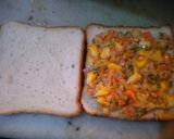 A picture of step 2 of Veg sandwich.