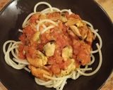 Paradicsomos kagyló spagettivel recept fázis 3 fotója