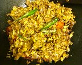 A picture of step 7 of Mochar Ghonto (Banana Blossom Curry).