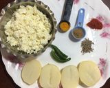 A picture of step 2 of Chena / Paneer Sandwich.