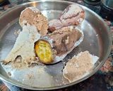 A picture of step 2 of Delhi style Shakarkandi(roasted in pressure cooker)chaat.