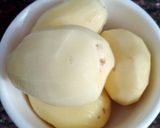 A picture of step 1 of Honey chilli potatoes.