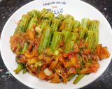 Hình bước làm 6 của món Đậu bắp xào sốt cà chua Eat clean (21k) (150 calories)