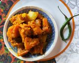 A picture of step 5 of Pumpkin ki sabji.