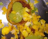 A picture of step 4 of Raw banana & sweet potato tikki chaat.