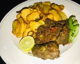 A picture of step 6 of Chips and grilled liver sauce🔥.