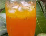 A picture of step 1 of Orange and kiwi cooler.