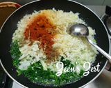 A picture of step 2 of Cabbage Methi.
