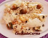 Foto del paso 11 de la receta: Risotto con champiñones, bacon y langostinos