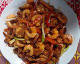 Foto langkah ke 5 dari resep Udang tempe bumbu saos tiram kecap manis.