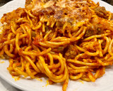 Foto del paso 8 de la receta: Spaghetti con pisto y salchichas tipo criollo