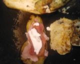 A picture of step 1 of Aubergine breakfast sandwich.
