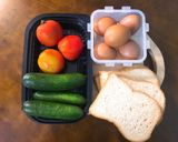 Hình bước làm 1 của món Sandwich ốp la