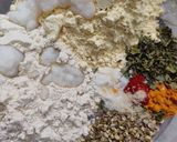 A picture of step 1 of Baked Missi Roti Nachos kuchumbar salsa kehri ki chutney.