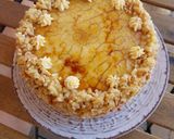 Foto del paso 14 de la receta: Tarta de bizcochos relleno de frutas y crema con cobertura de crema quemada y crocanti