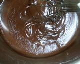 A picture of step 3 of Eggless Chocolate Pudding With a cup of Cappuccino.