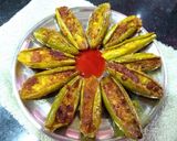 A picture of step 3 of Stuffed Parmal bhajji.