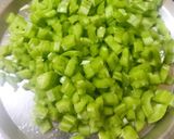 A picture of step 1 of Snake gourd subji.
