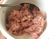 รูปขั้นตอนการทำที่ 1 ของ หมูโสร่งเส้นผัก (อาหารเด็ก)