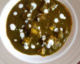 A picture of step 5 of Palak paneer.