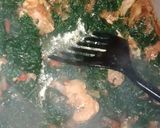 A picture of step 3 of Palak chicken.