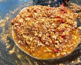 A picture of step 3 of Nam Prik Ong Kai (Spicy chicken and Tomato dip).