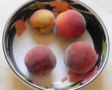 A picture of step 1 of Barley Flour Peach Muffins (Vegetarian, Egg-Free, fireless, diabetes friendly).