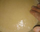 A picture of step 5 of Lacha Dar Paratha in layers of three kind.