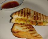 A picture of step 5 of Vegetable sandwich # Chef Deena# Team trees.