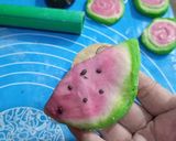 Foto langkah ke 11 dari resep Bakpao No Mixer Character Semangka.