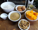 Foto del paso 1 de la receta: Bizcocho de harina de espelta integral, calabaza y zanahoria con nueces